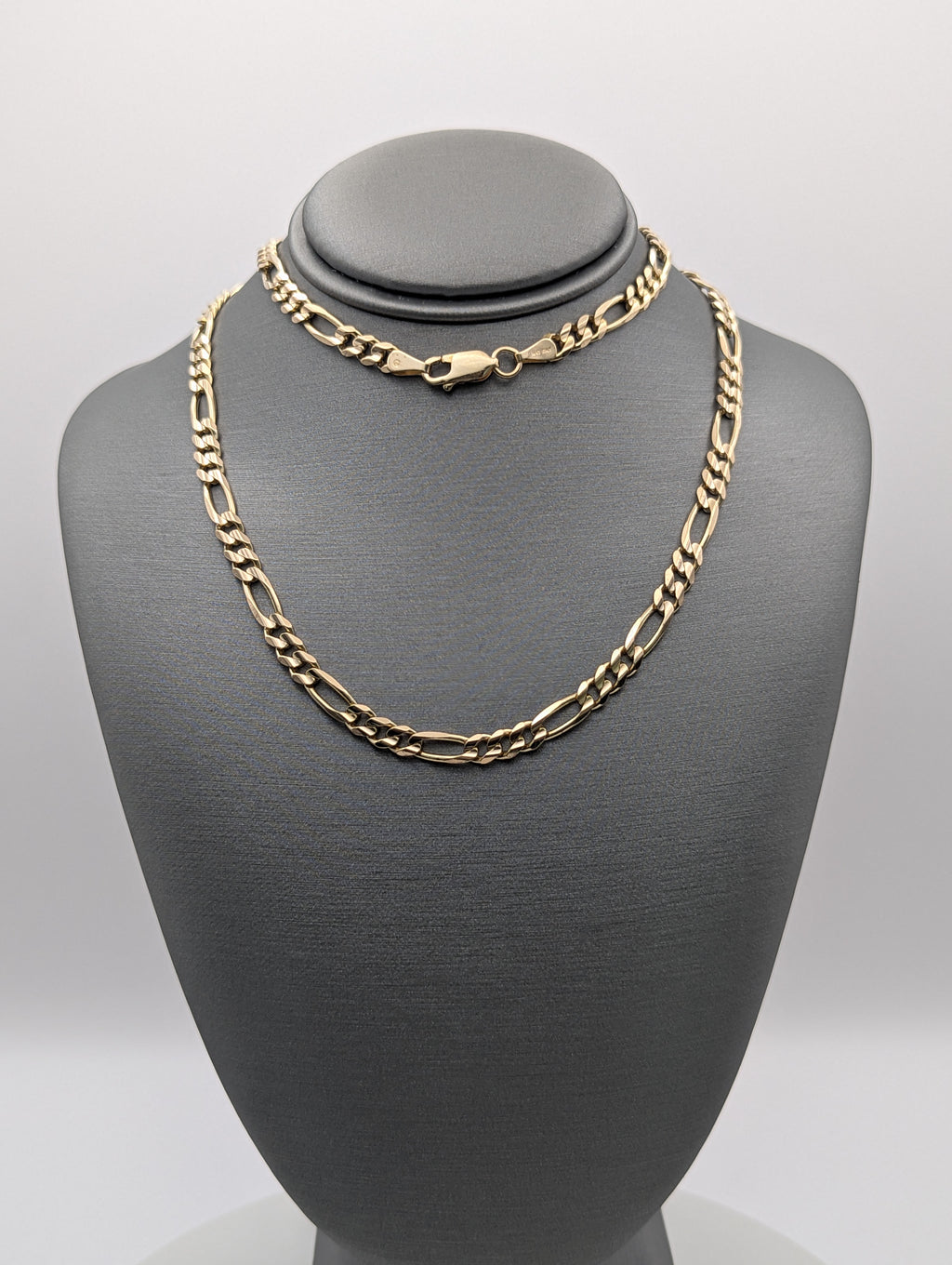 Cadena Fígaro de oro amarillo de 14K