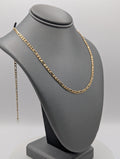 Cadena Fígaro de oro amarillo de 14K