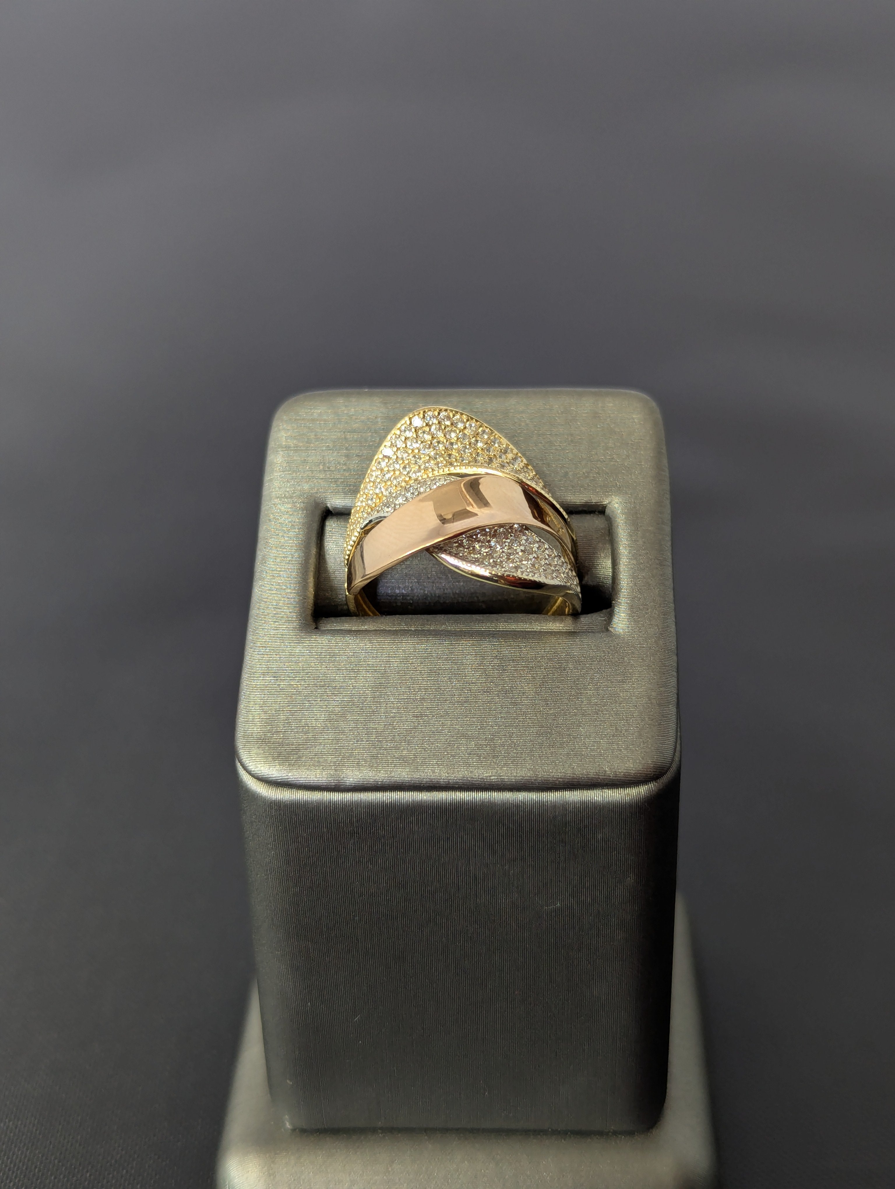 14K YG/RG Fancy Wavy Ring