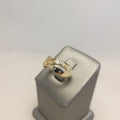 Anillo de oro amarillo de 14K con diseño de greca