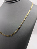 Cadena de oro amarillo de 14K, estilo Curb
