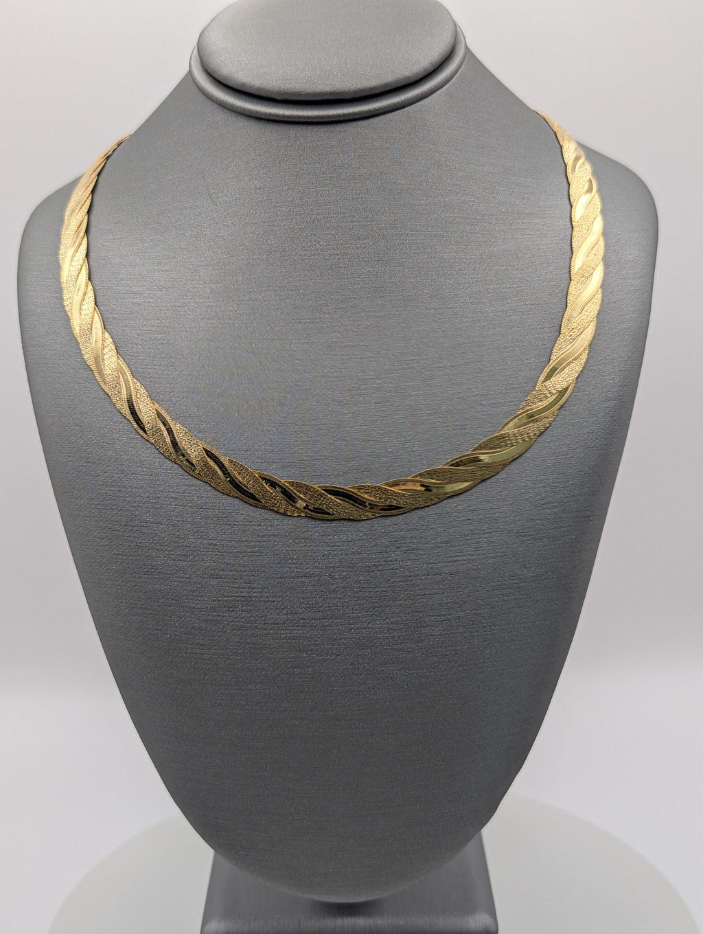 Collar de espiga fantasía en oro amarillo de 14 quilates