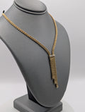 Collar doble de soga de oro amarillo de 14K