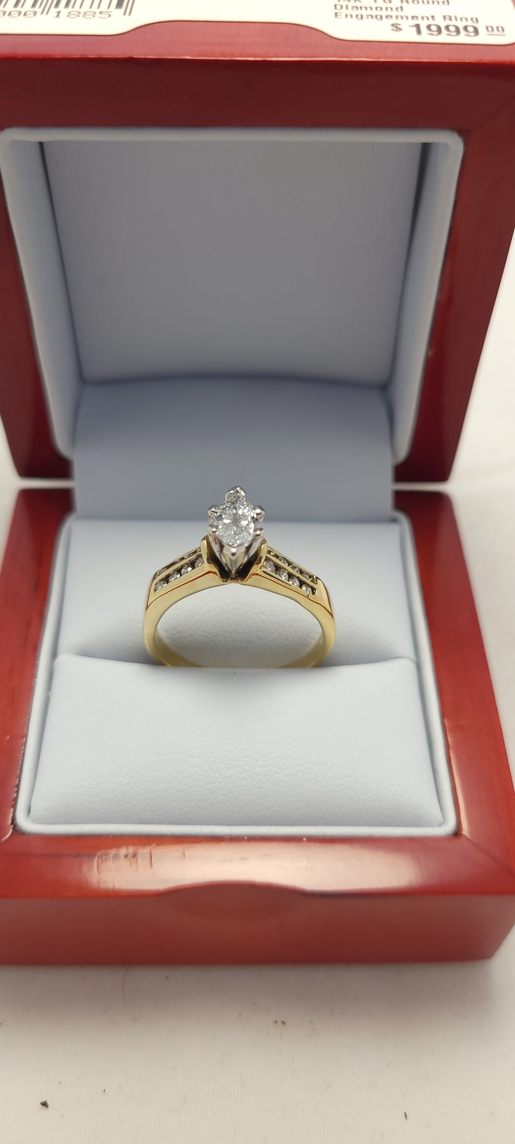 14K YG Marquise Diamond Ring
