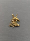 Dije Unicornio Oro Amarillo 14K Corte Diamantado
