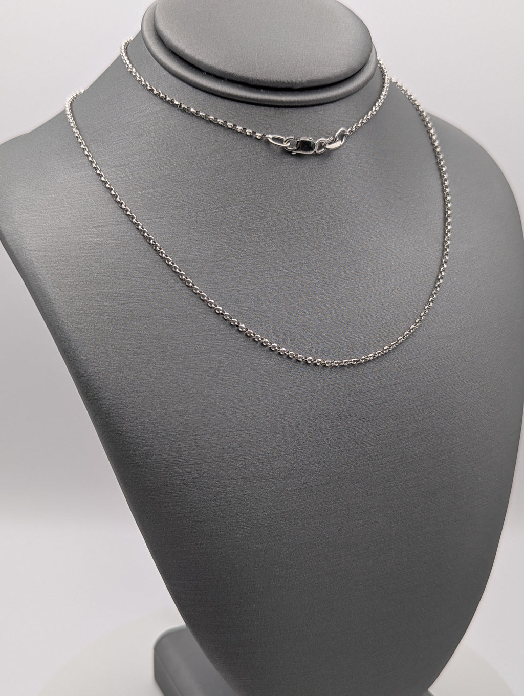 Collar Rolo Link de oro blanco de 14K