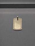 14K YG CZ Engravable Dog Tag Pendant
