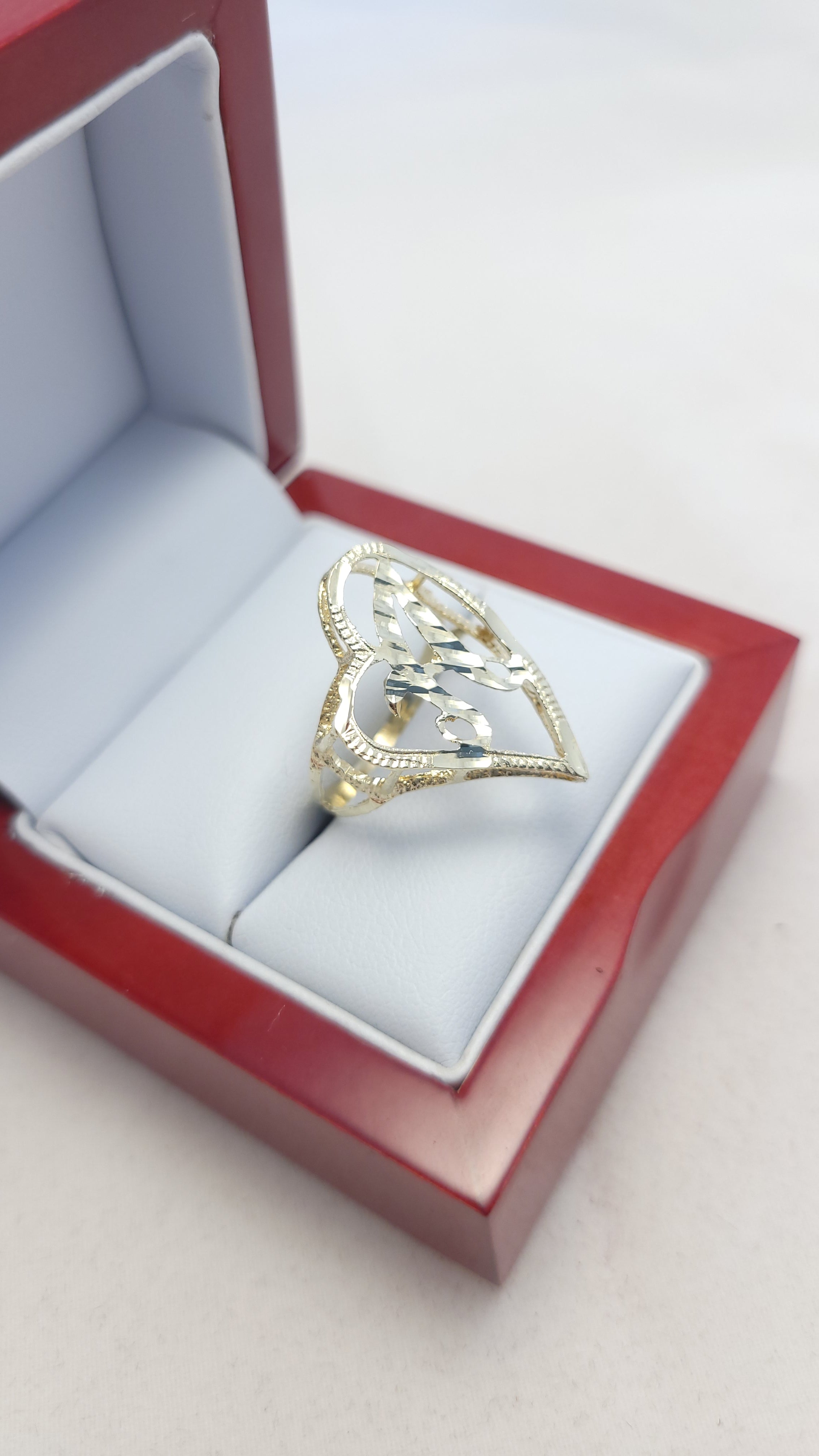 10K YG Letter "A" Ring