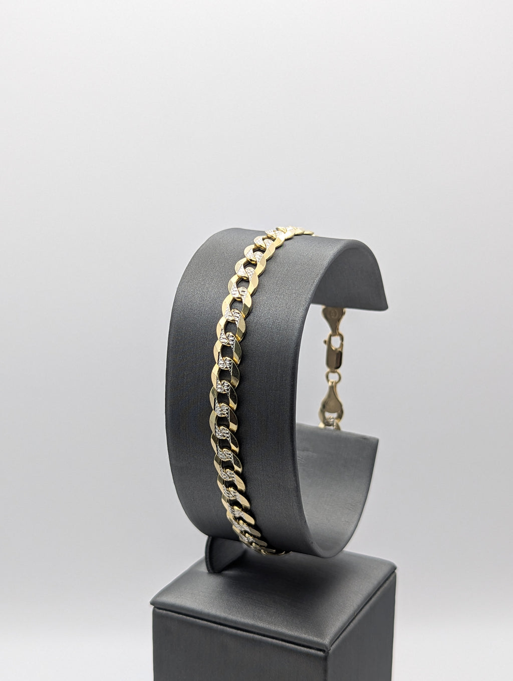 Pulsera de eslabones de corte diamante 14K