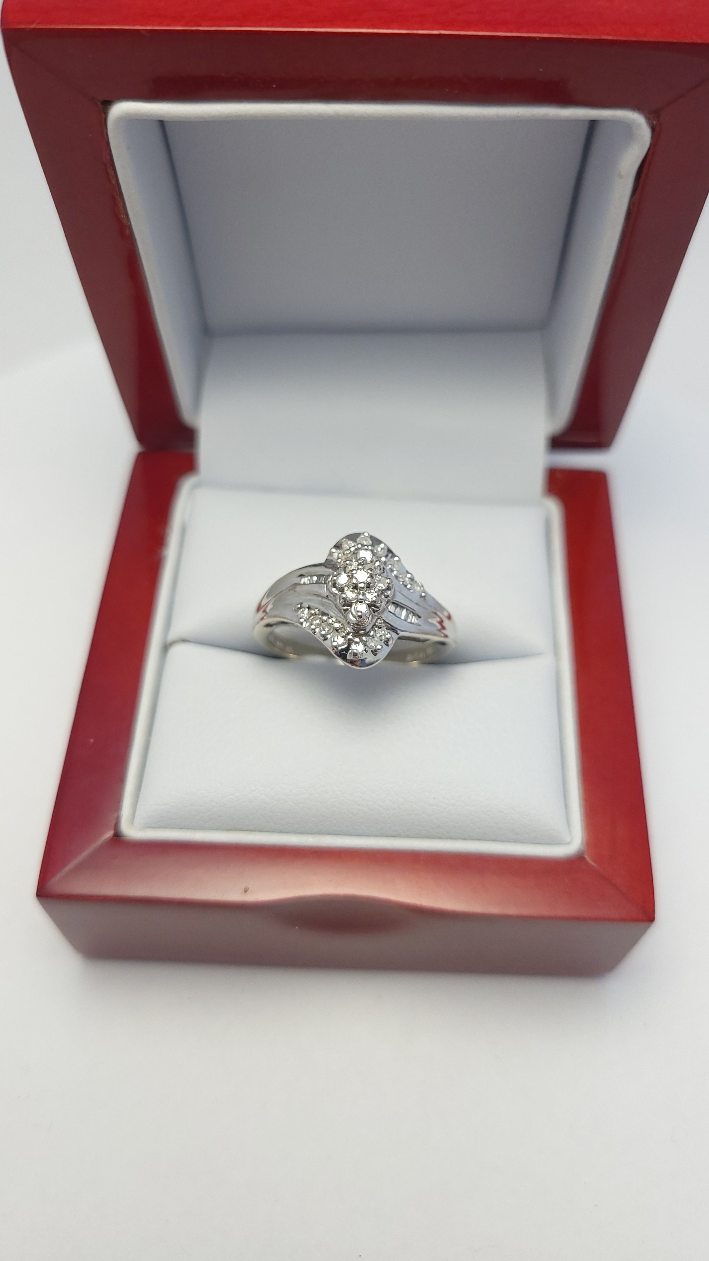 10K WG Diamond Cluster Ring