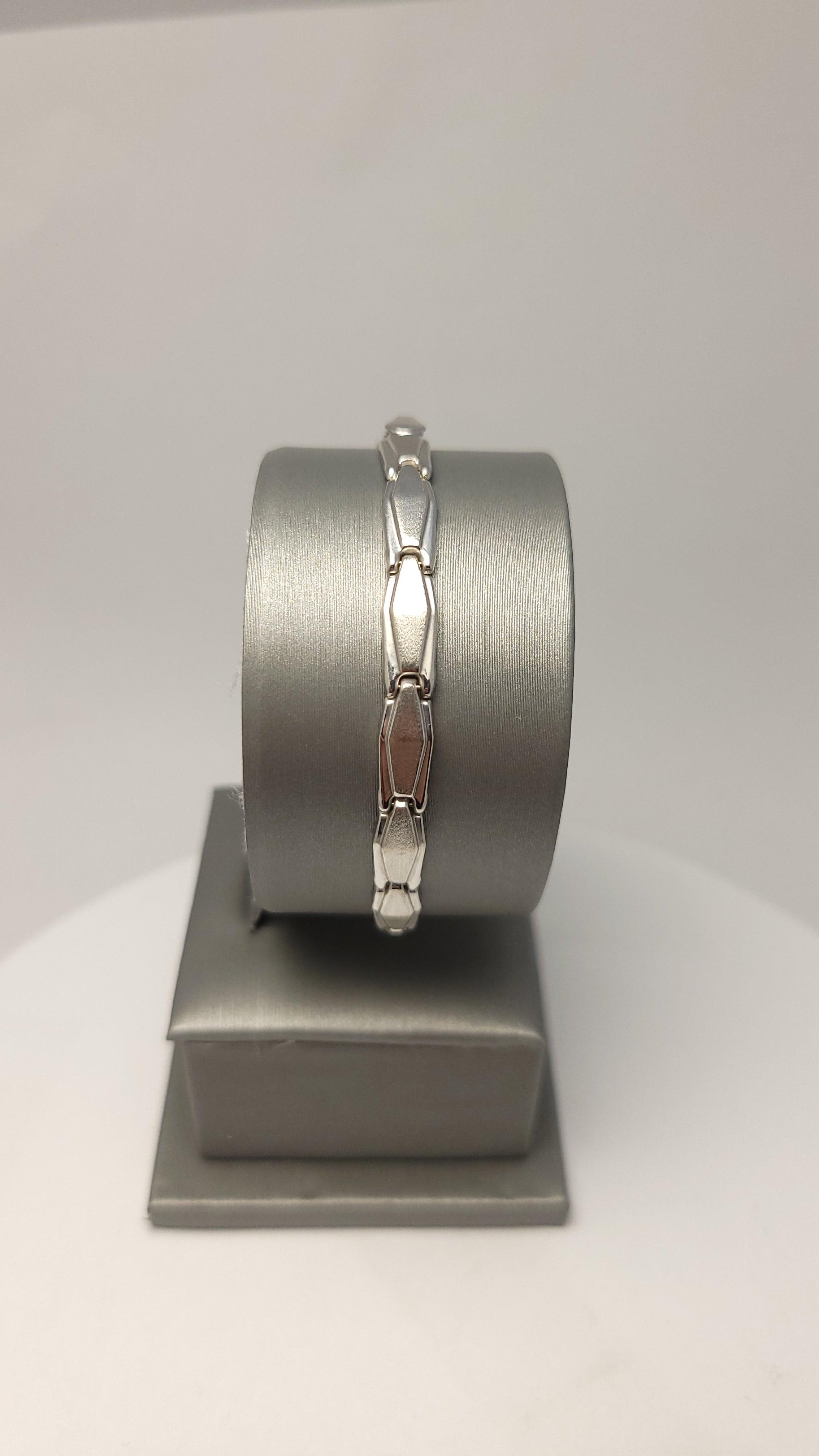 Pulsera de oro blanco de 14K para mujer