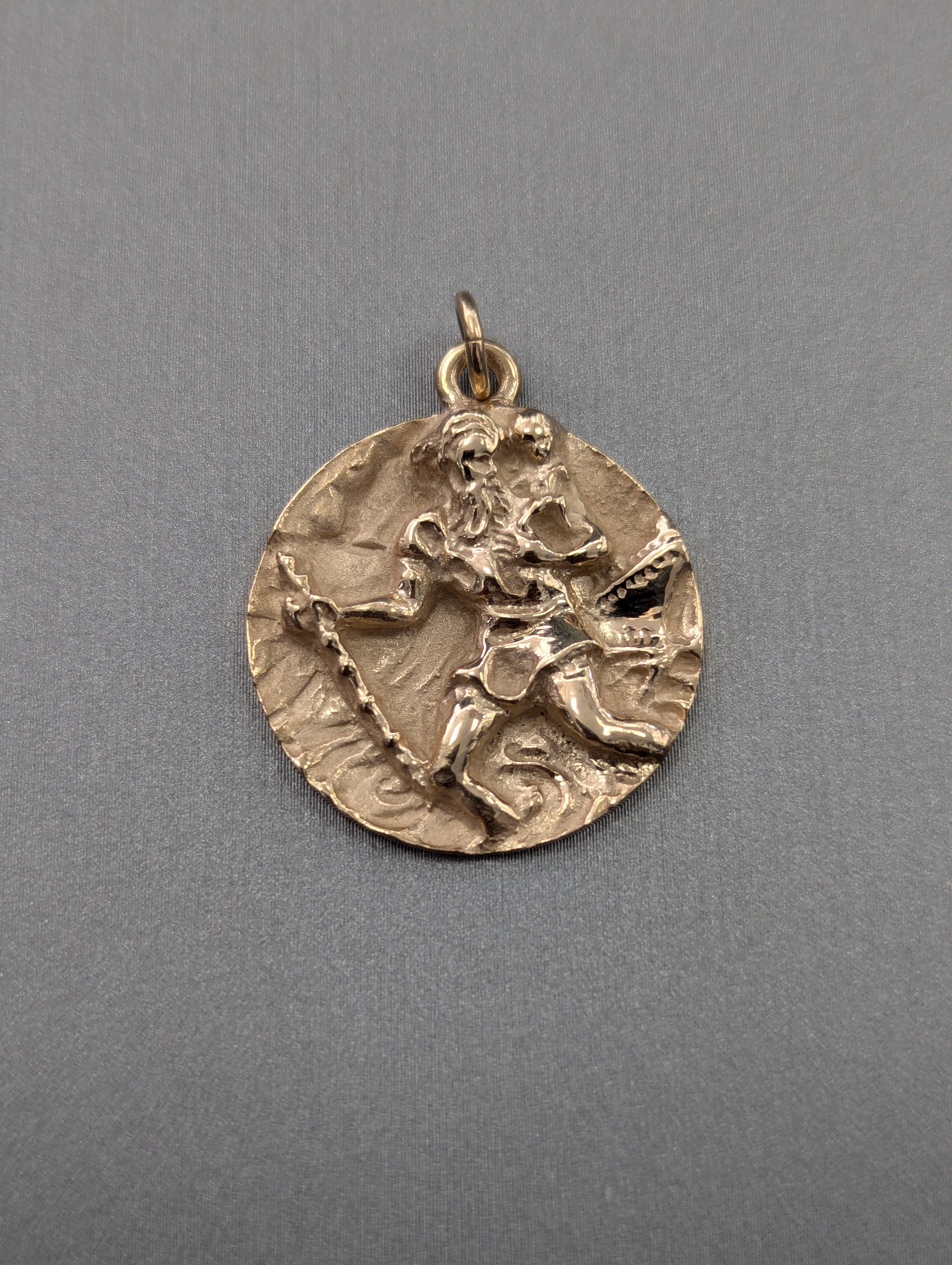 14K YG Saint Cristopher Pendant