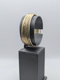 Pulsera apilable de oro amarillo de 14 quilates con 5 aros