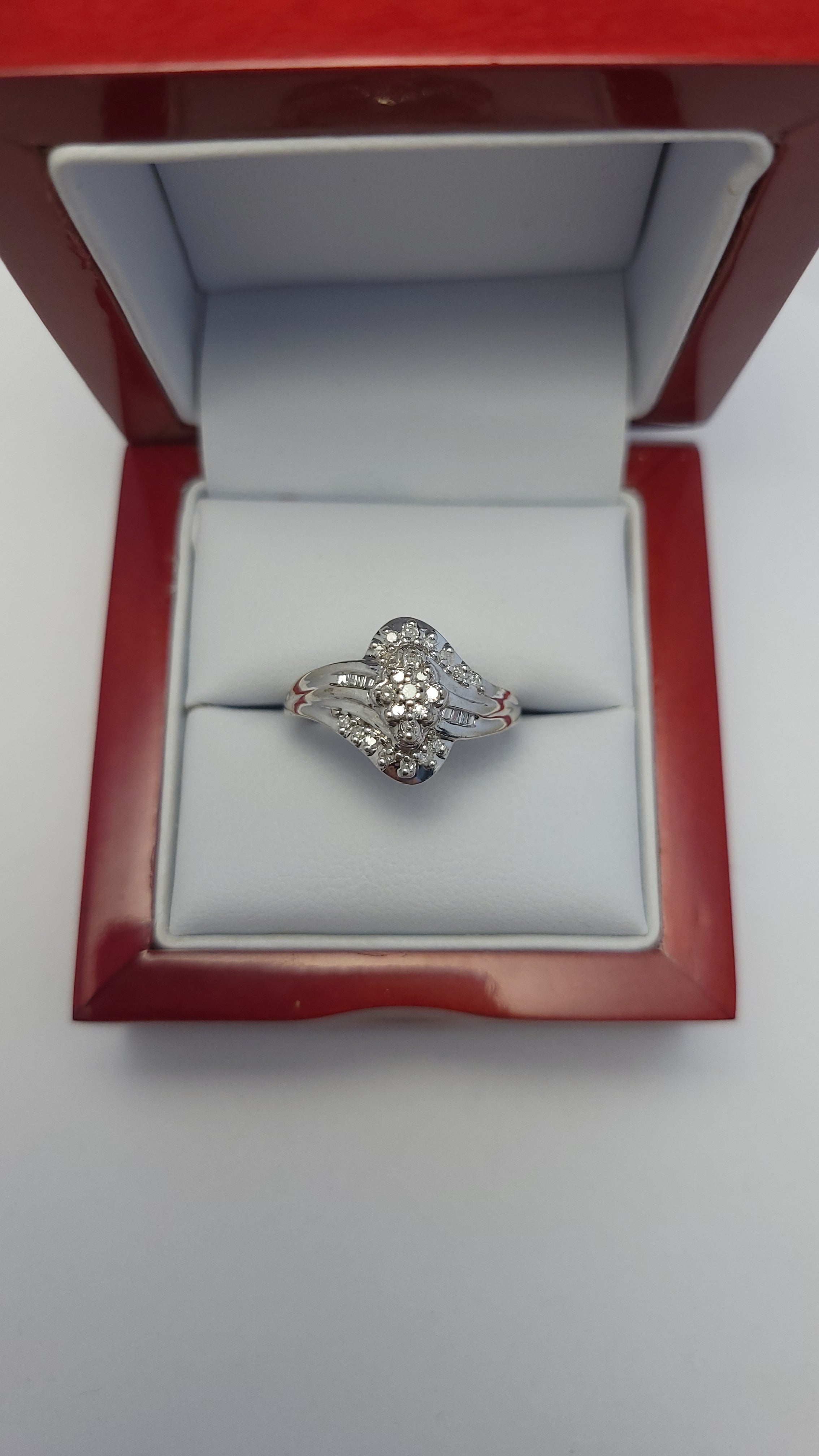 10K WG Diamond Cluster Ring