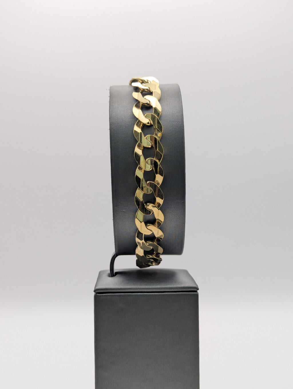 Pulsera de eslabones cubanos de oro amarillo de 14K