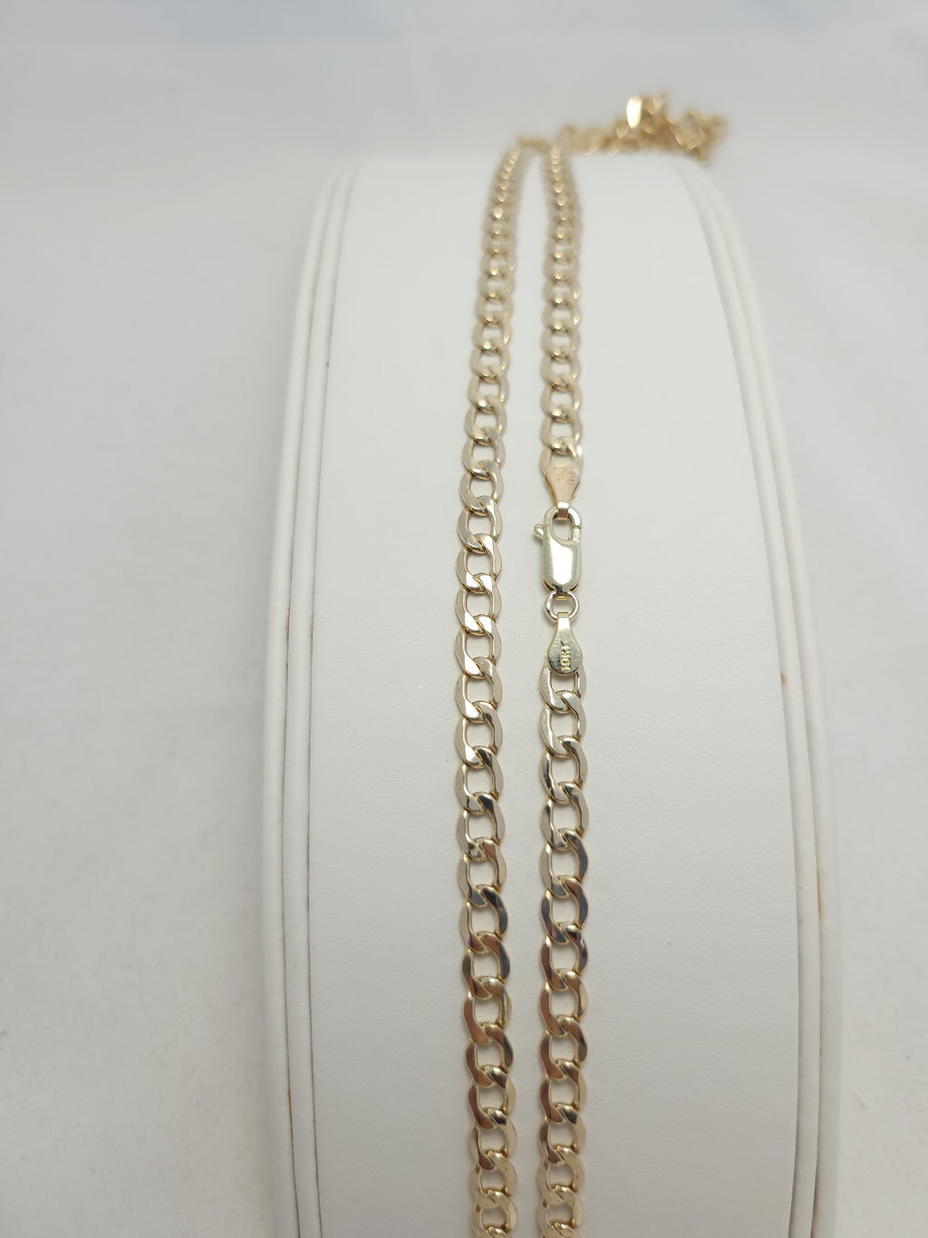 10K YG Hollow Curb Chain
