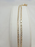 10K YG Hollow Curb Chain