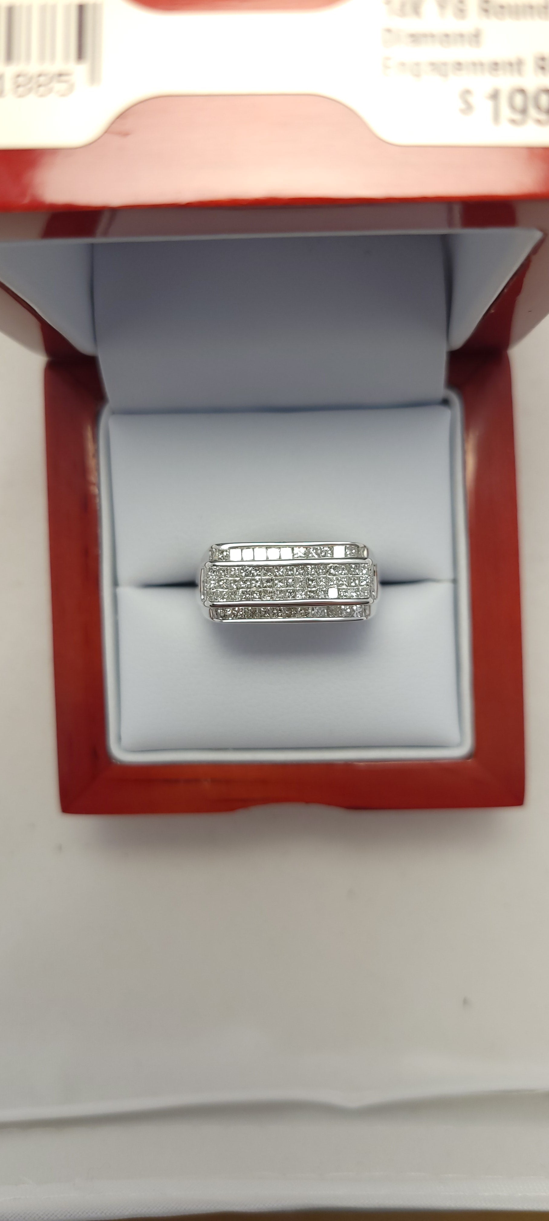 14K WG Diamond Channel Ring