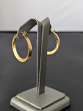 Pendientes de aro de oro amarillo de 14K
