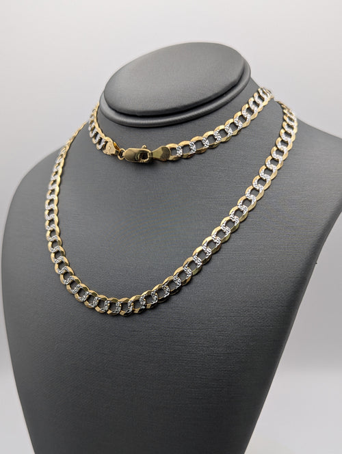14K Dia-Cut Curb Chain