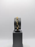 Pulsera de eslabones marquesa hueca de lujo de oro amarillo de 14 quilates
