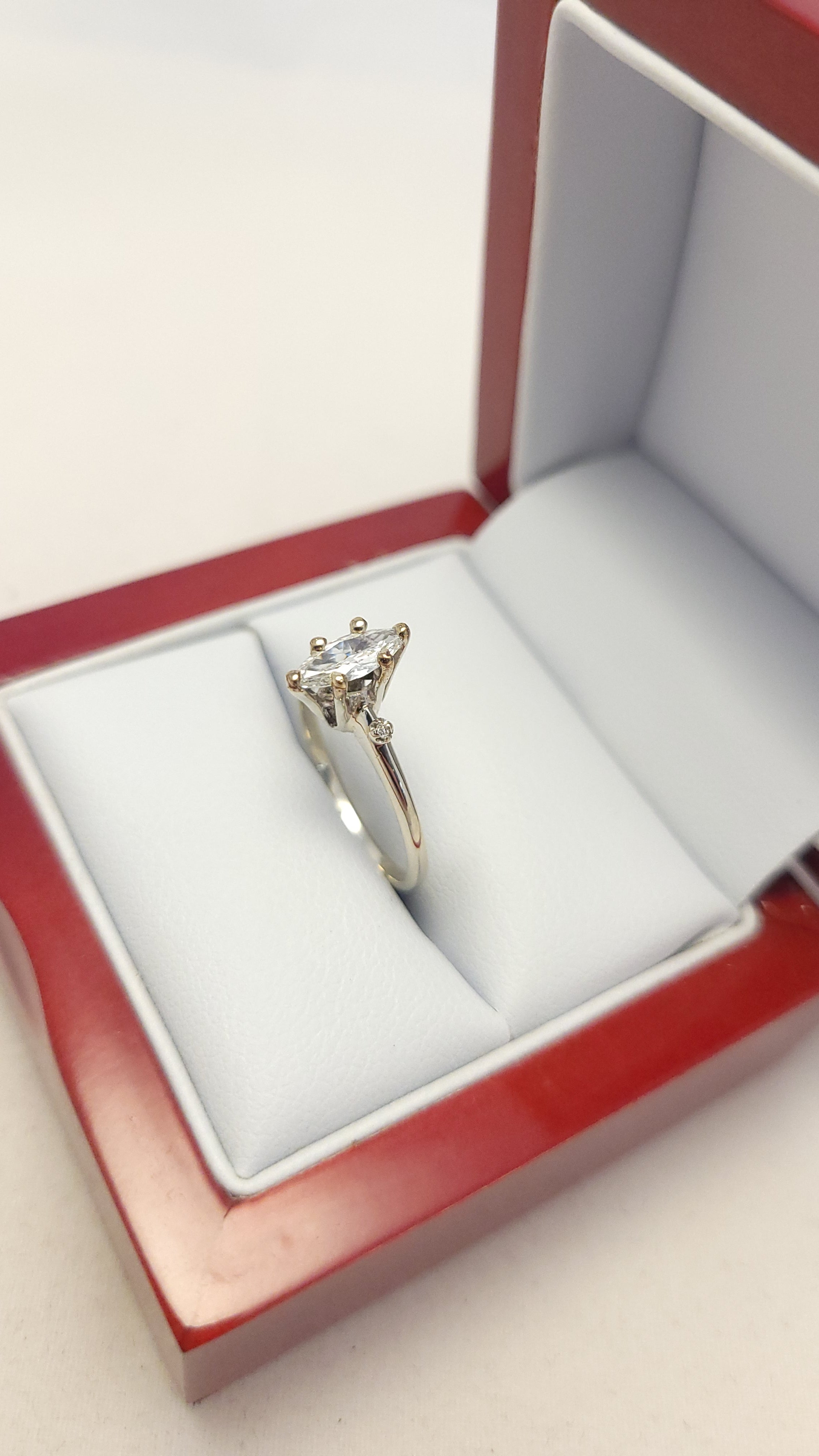14K WG Marquise Diamond Ring