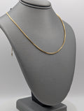Cadena de caja de oro amarillo de 14K