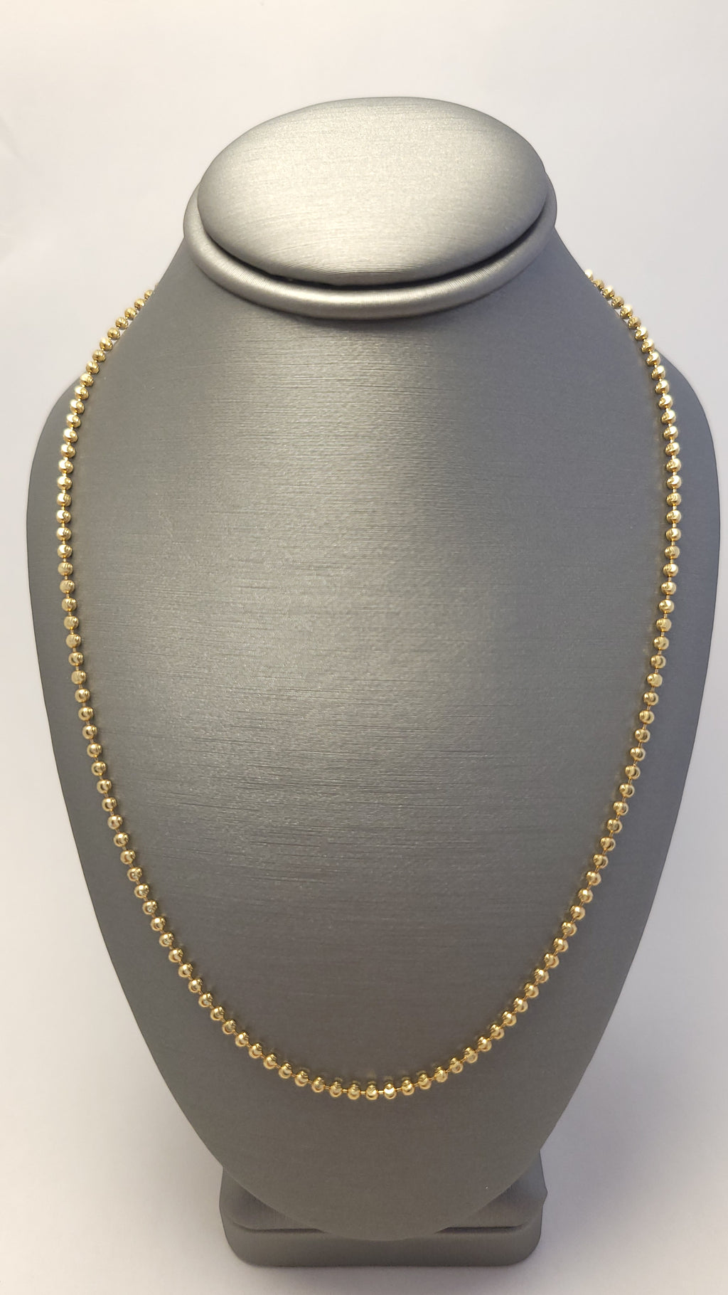 Collar de eslabones con cuentas de oro amarillo de 14K