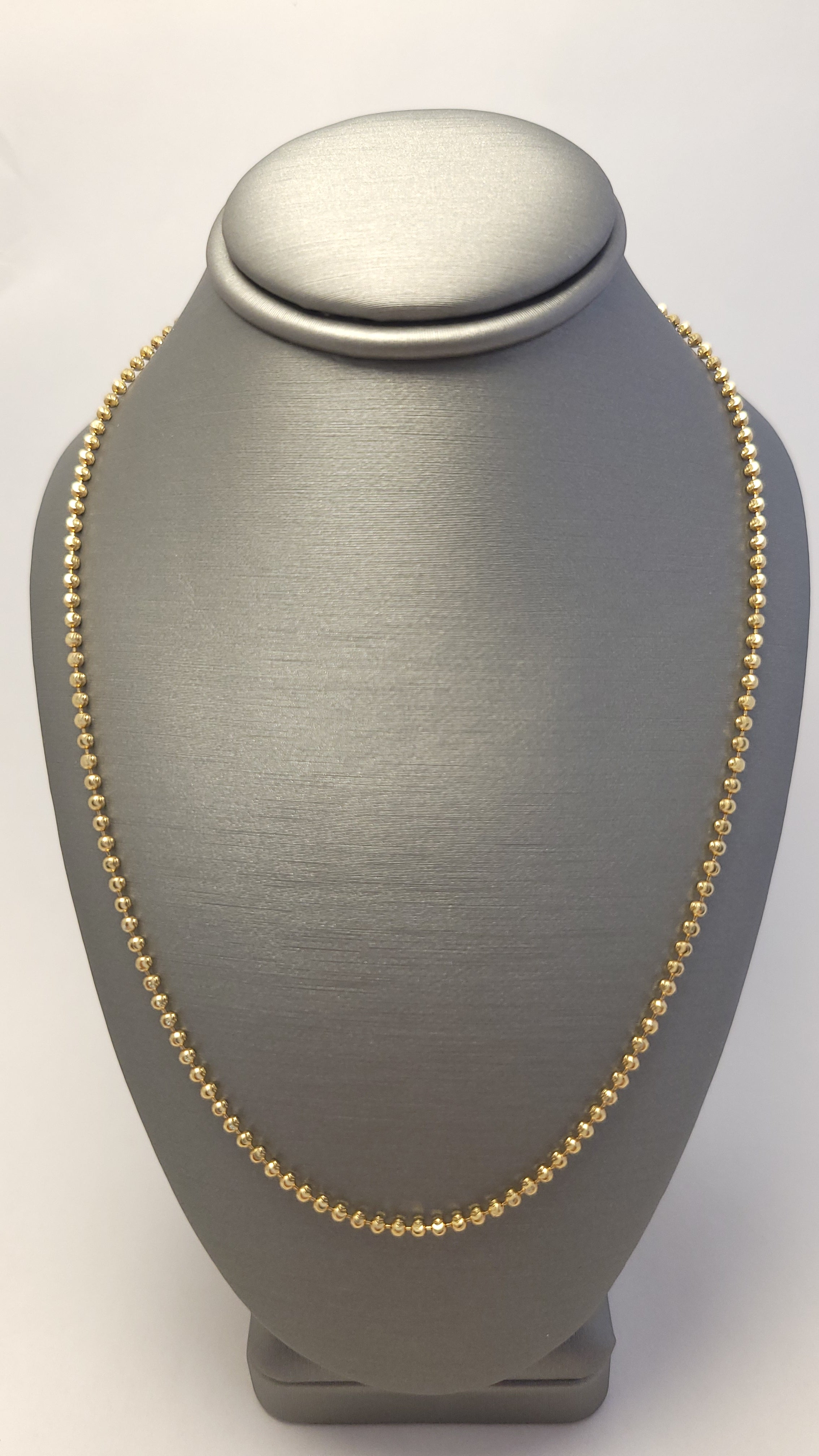 Collar de eslabones con cuentas de oro amarillo de 14K