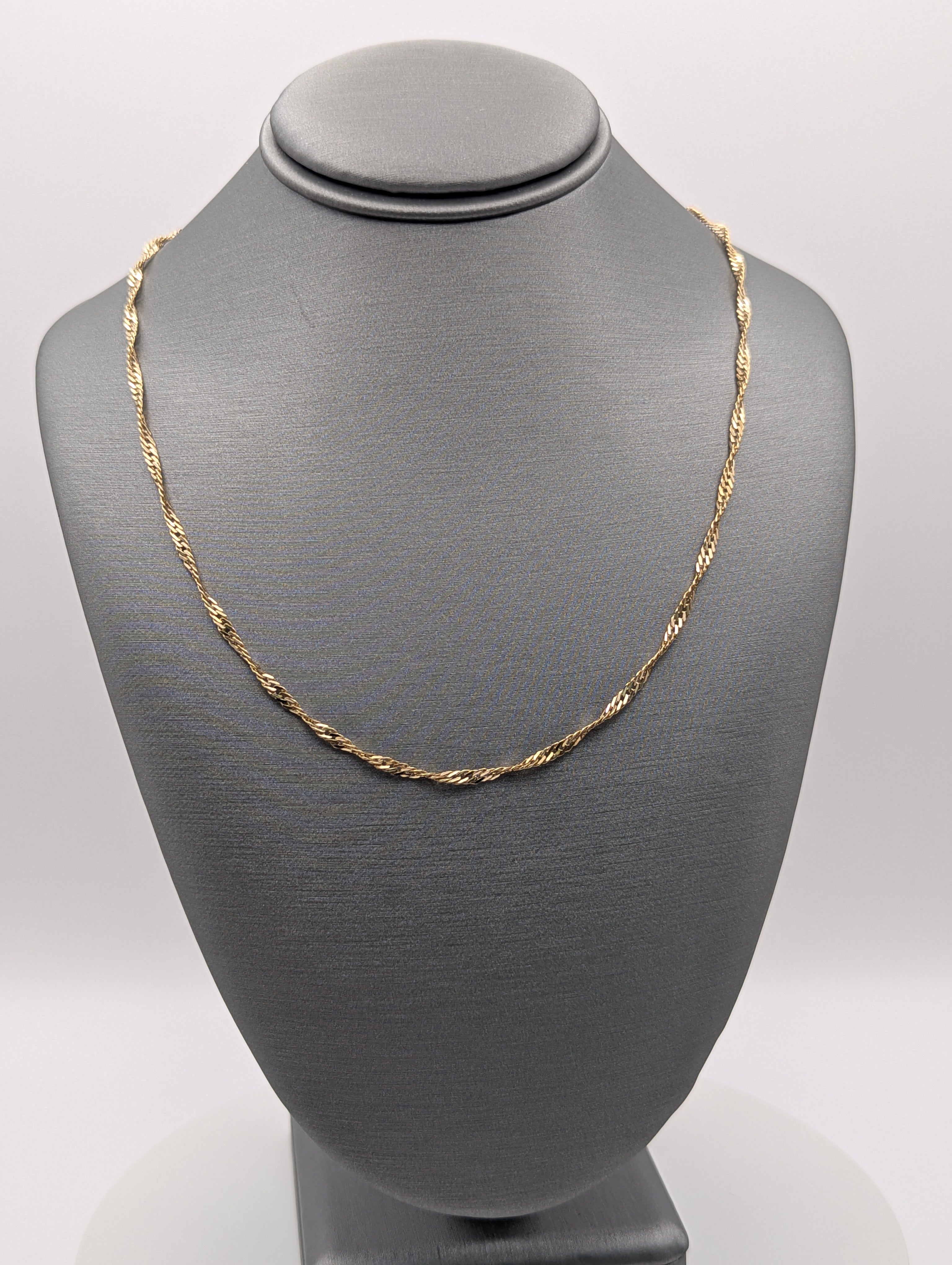 Cadena Singapur de oro amarillo de 14K