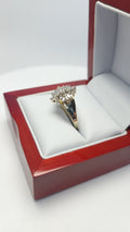 10K YG Baguette Dia Cluster Ring