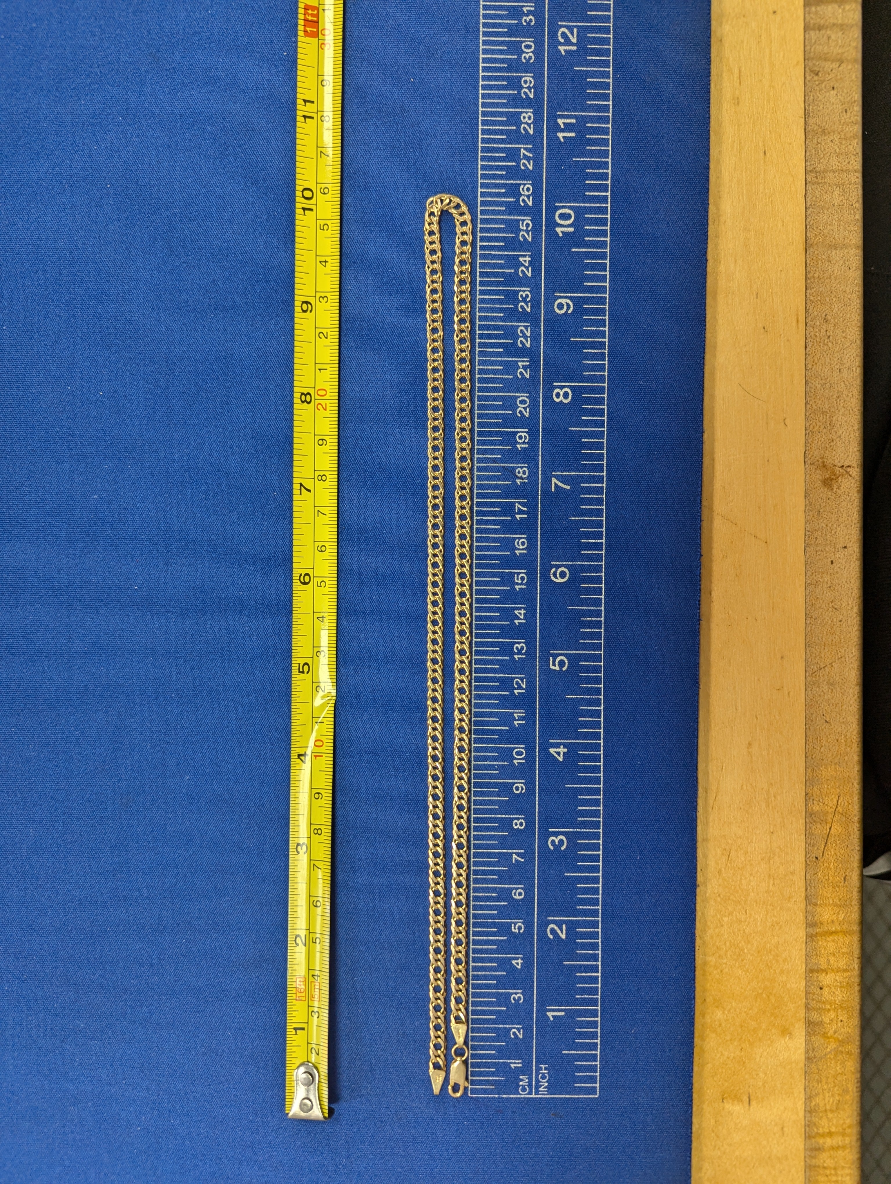 Cadena doble de oro amarillo de 14K