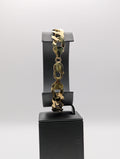 Pulsera de eslabones cubanos de oro amarillo de 14K