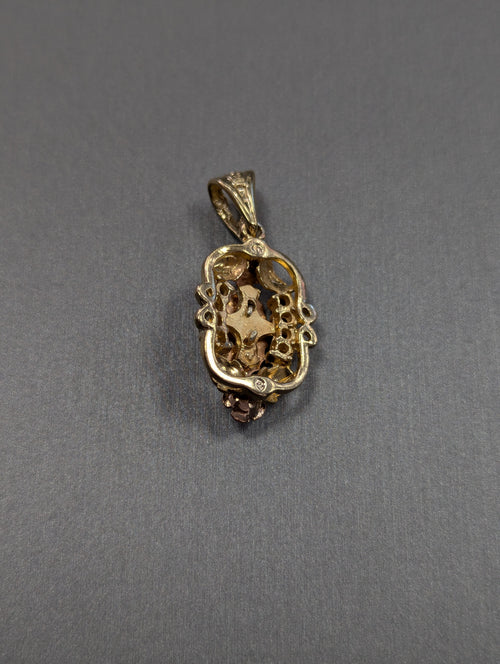 Colgante Guadalupe tricolor de 14K