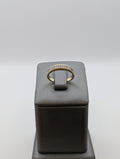 Anillo de boda de circonita cúbica de 14K en oro amarillo/blanco