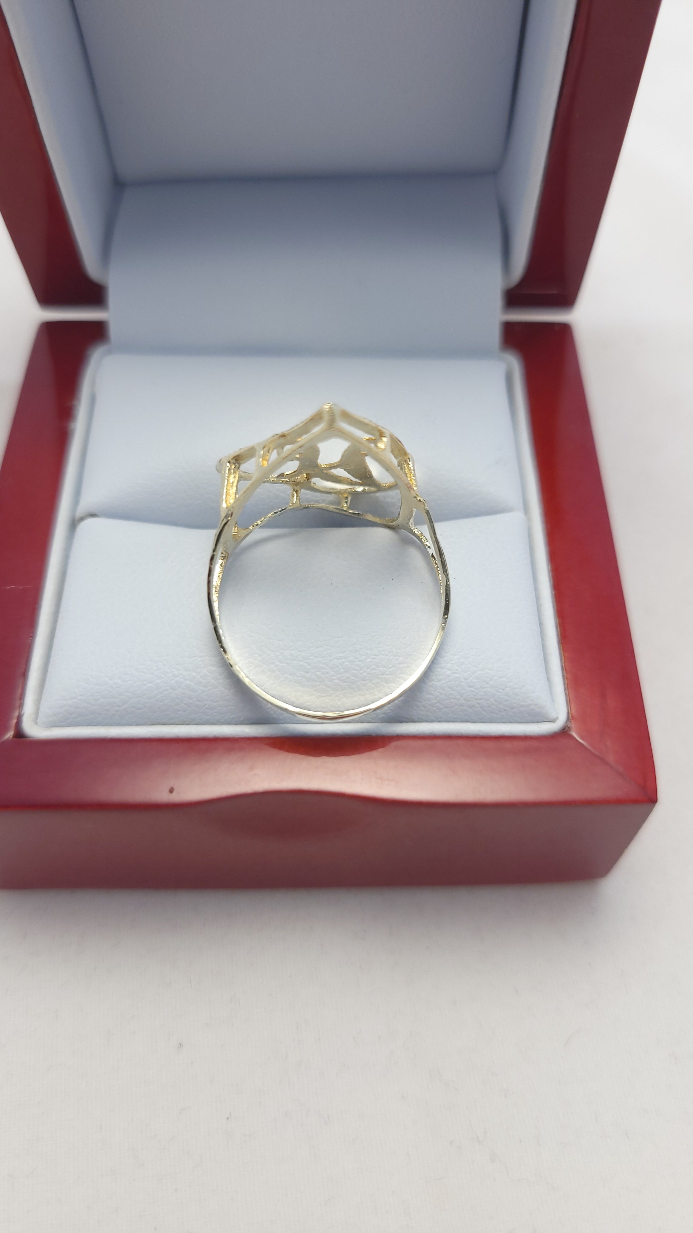 10K YG Letter "A" Ring