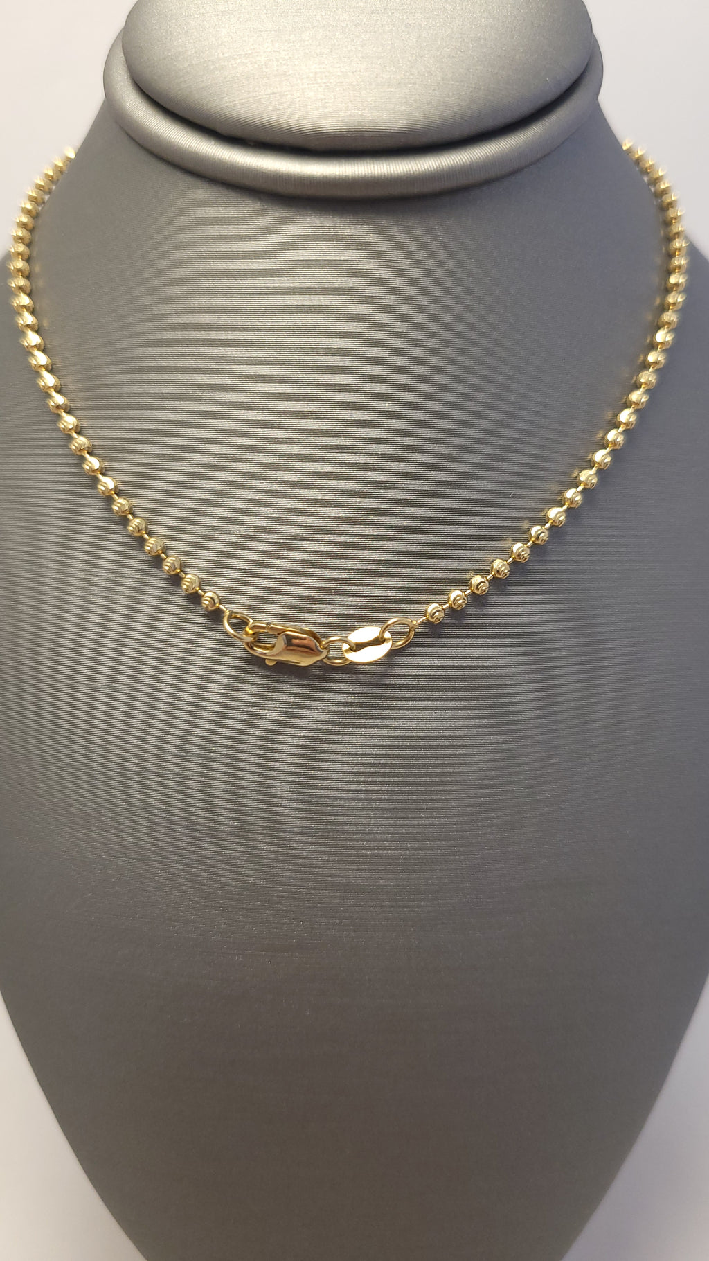 Collar de eslabones con cuentas de oro amarillo de 14K