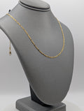 Cadena Fígaro de oro amarillo de 14K