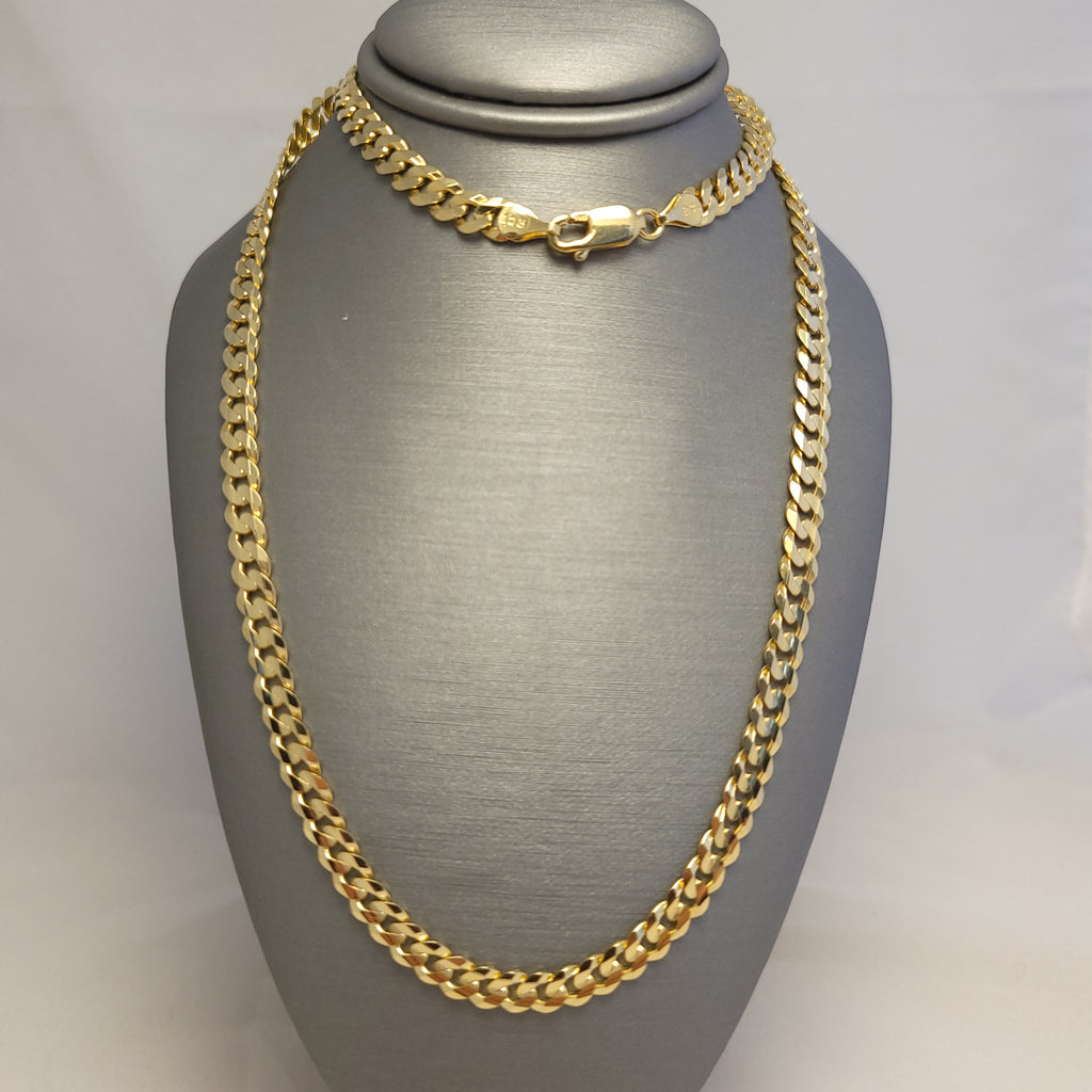 Cadena de eslabones de oro macizo de 14K