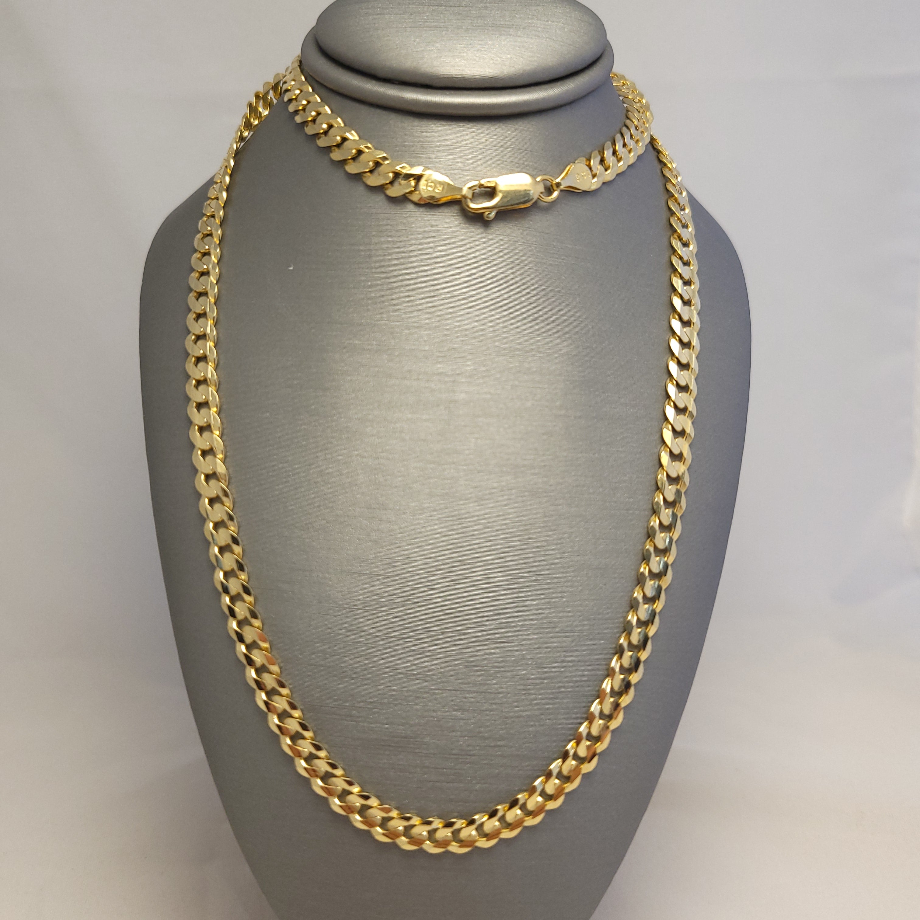 Cadena de eslabones de oro macizo de 14K