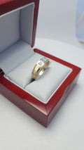 Anillo de hombre bicolor de oro de 14 quilates