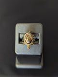 Anillo de tortuga móvil de oro amarillo y rosa de 14K