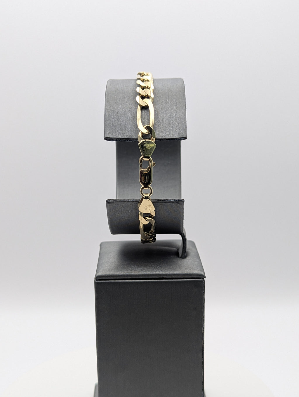 Pulsera Fígaro de oro amarillo de 14K