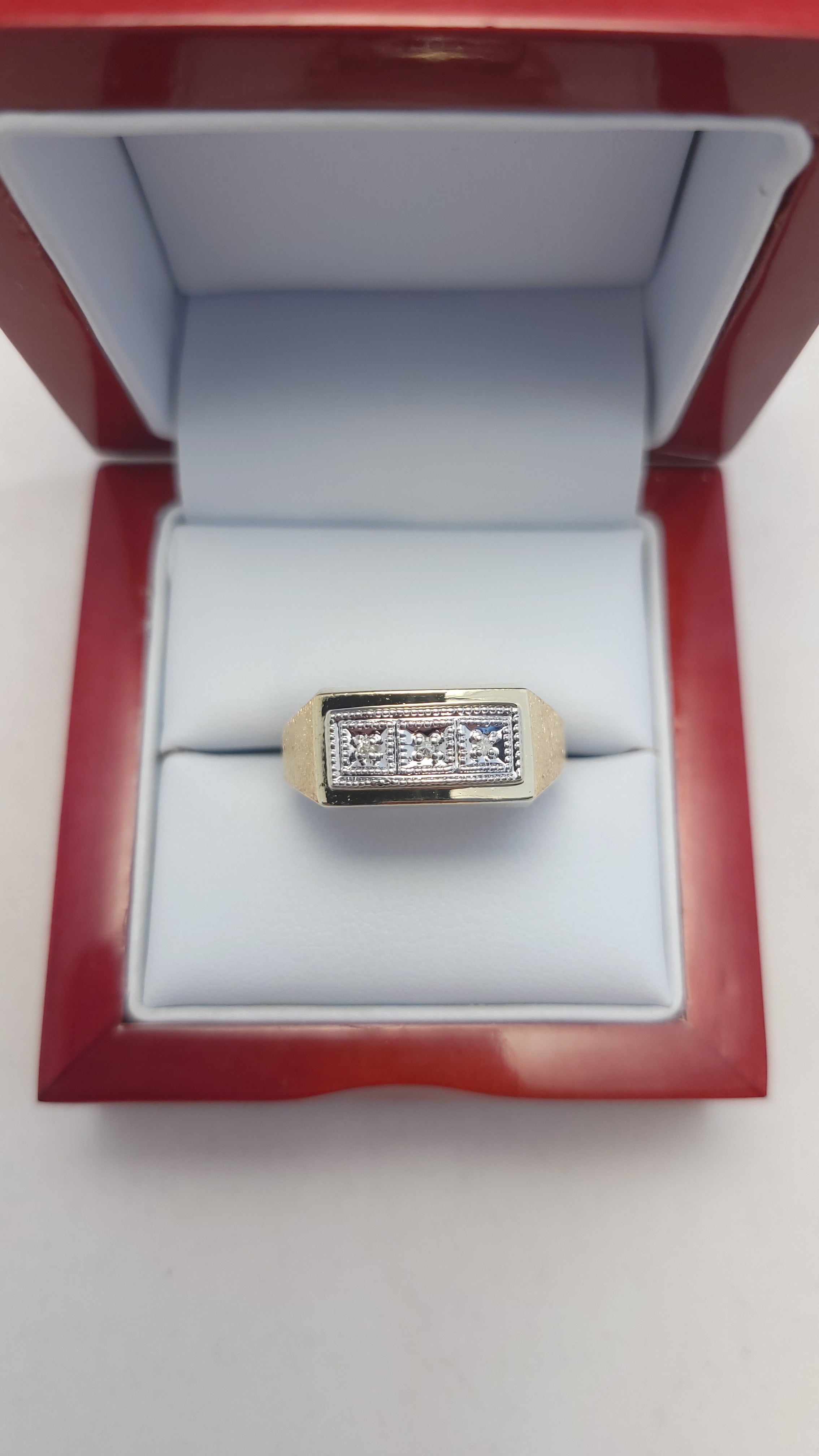 10K YG Men's Diamond Ring