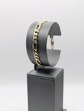 Pulsera Fígaro de oro amarillo de 14K