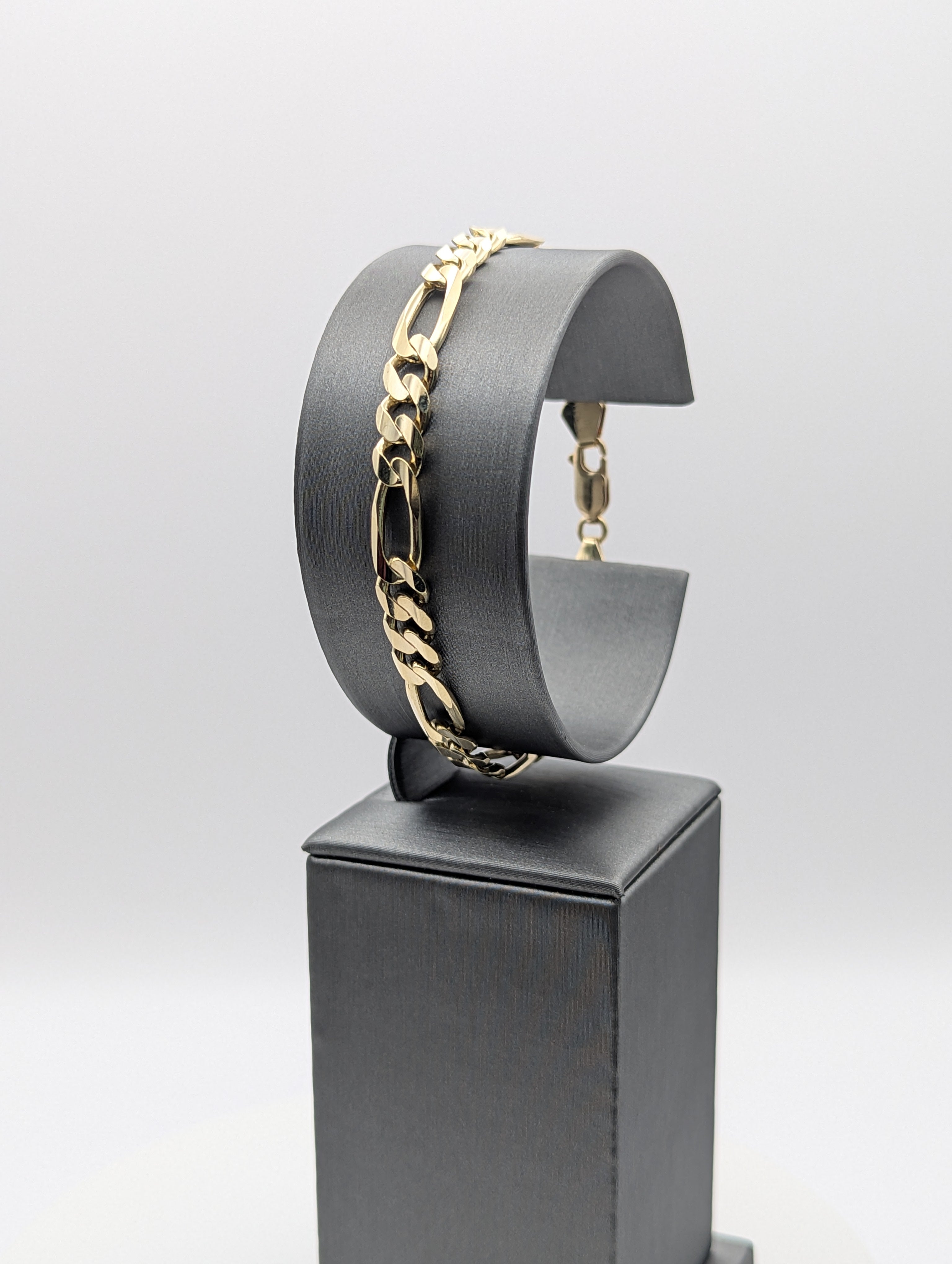 14K YG Figaro Bracelet