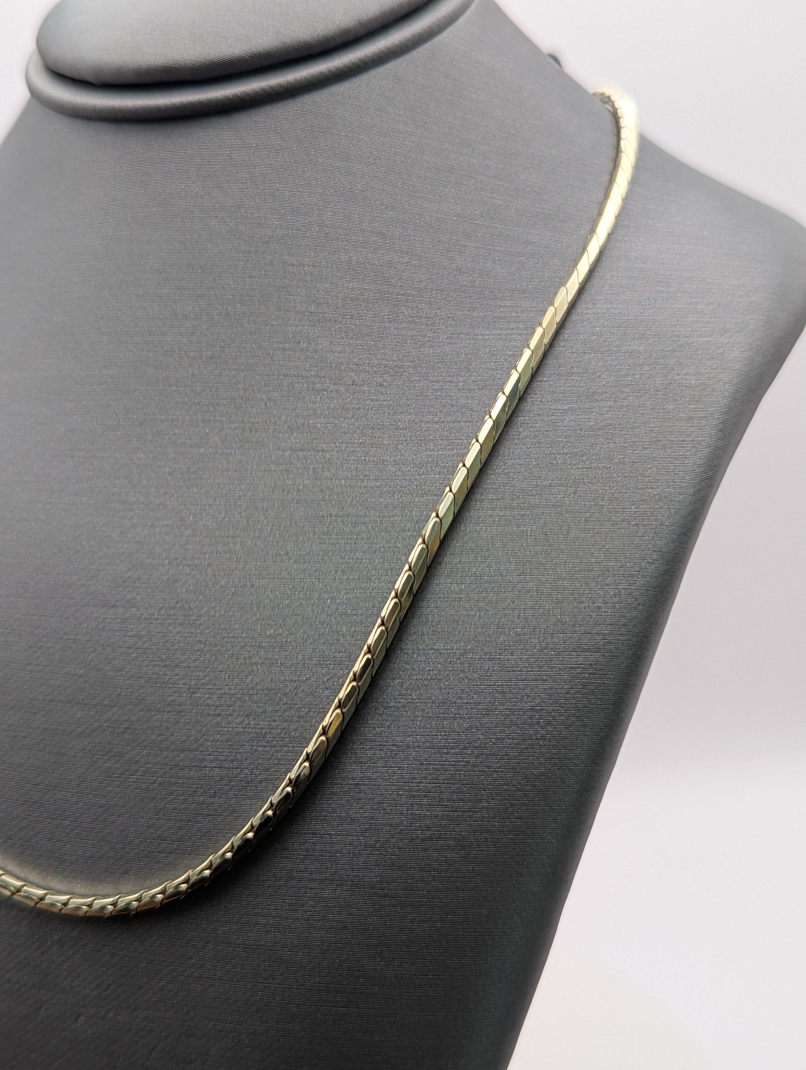 Cadena/Collar de Serpiente Fantasía de Oro Amarillo de 14K