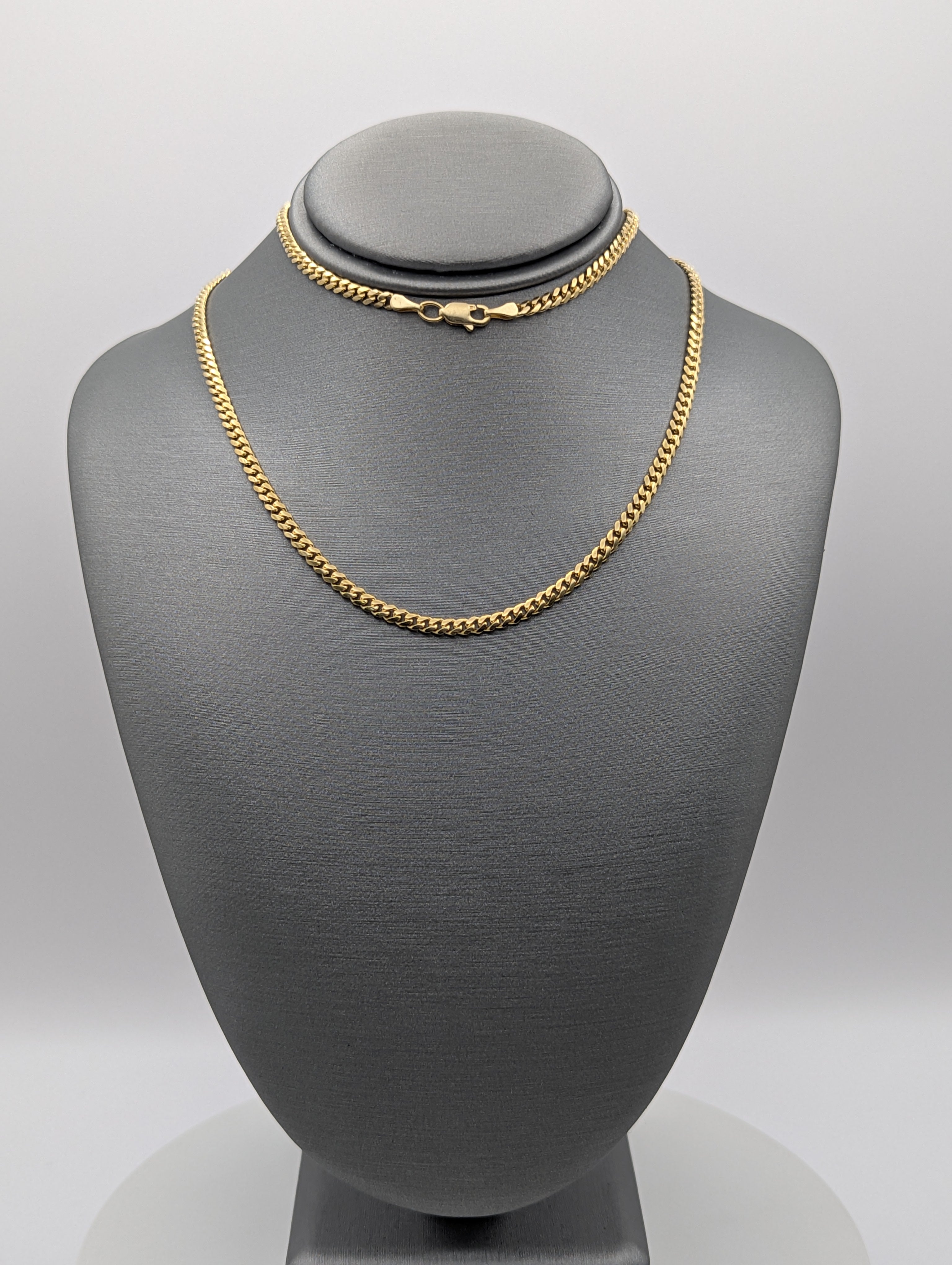 14K YG Solid Miami Cuban Chain