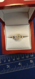 10K YG Letter "D" Ring