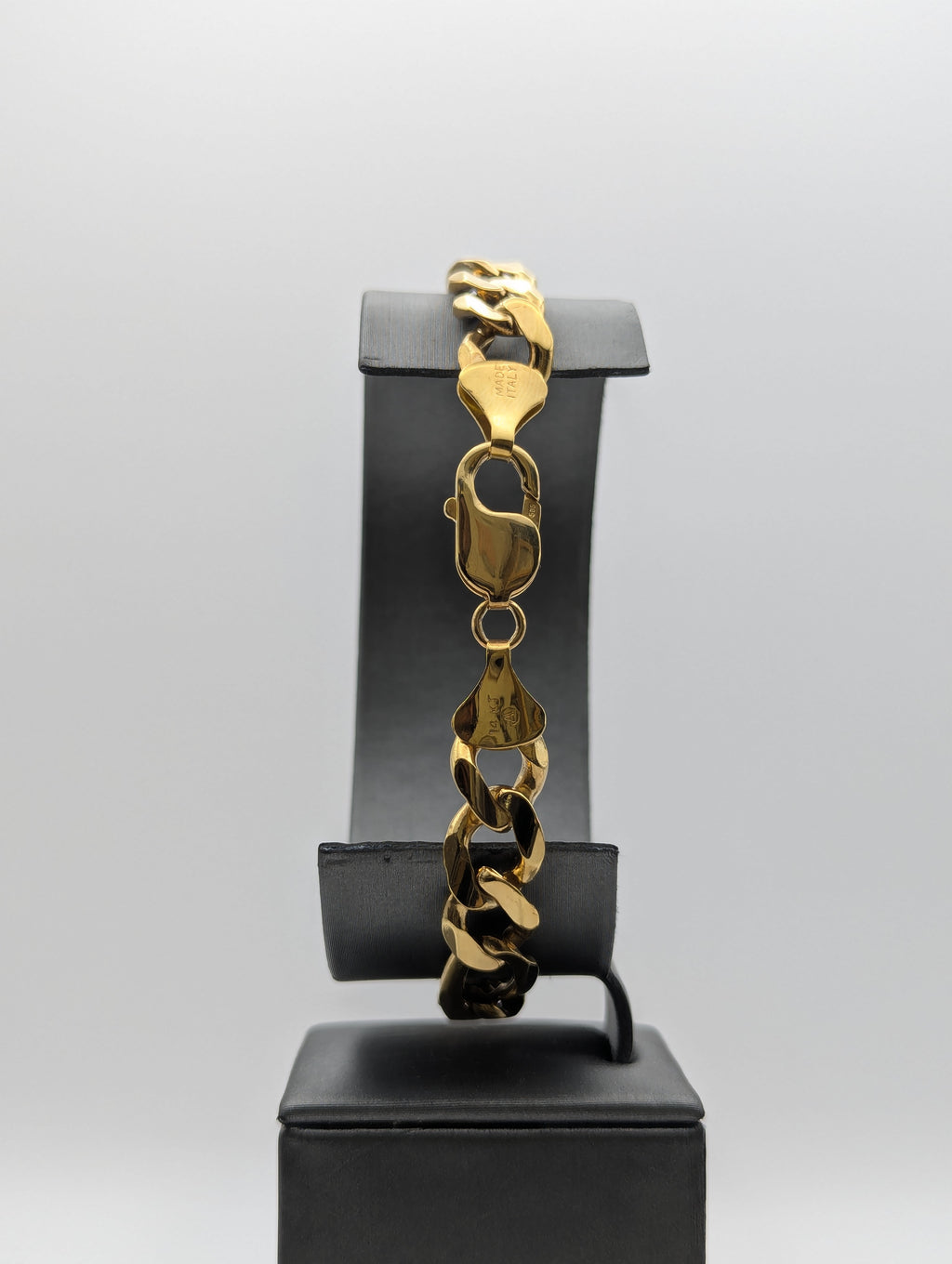 Pulsera de oro amarillo de 14 quilates de tipo Figaro